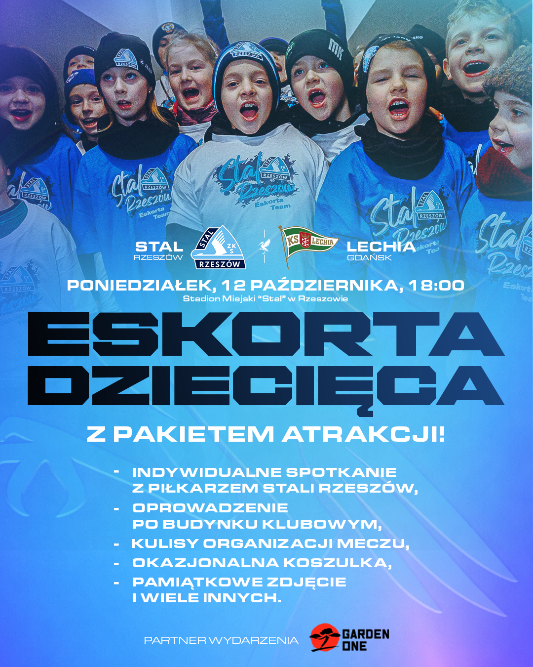 Eskorta z pakietem atrakcji ''Stal Rzeszów vs Lechia Gdańsk'' - 12.10, 16:00